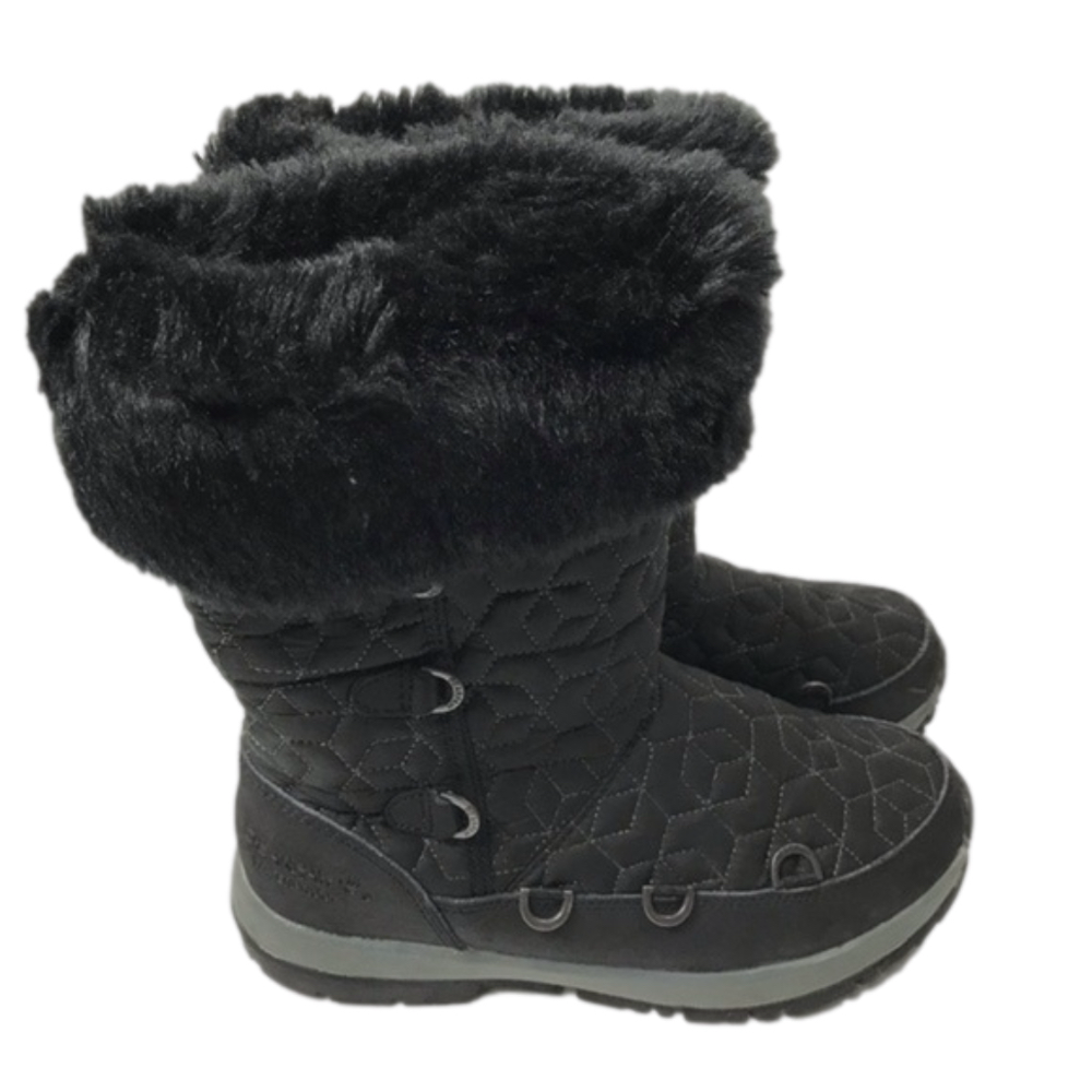 Bearpaw Leslie Women's Waterproof Sheepskin Snow Boots
 Women’s size 6 , black